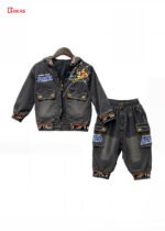 Spring & Summer Boys' Denim Casual Set – Top and Pants - Image 2
