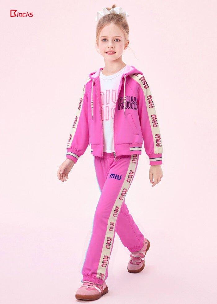 Dream Series - Pink Ocean Girl's Casual Set - Image 3