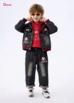 Spring and Autumn Boys' Denim Casual Set