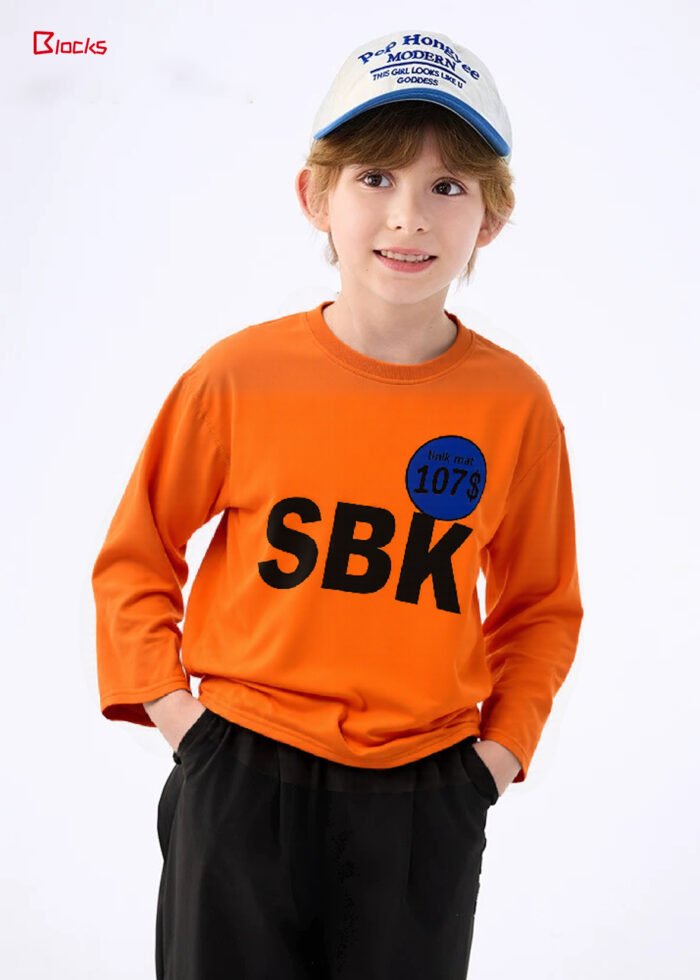 Boys' Long-Sleeve T-Shirt / Kids' Undershirt, Made with Chinese Xinjiang Cotton - Image 1